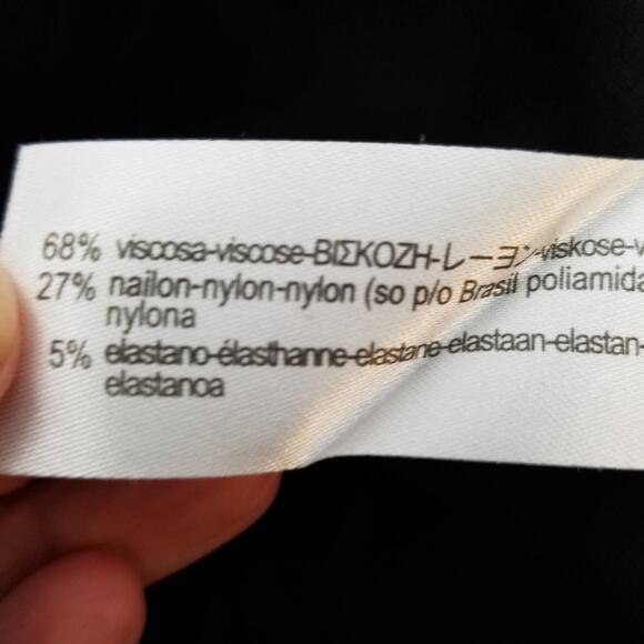 ZARA Black Knit Pull On Moto Zip Pants Size M Medium - Picture 5 of 6